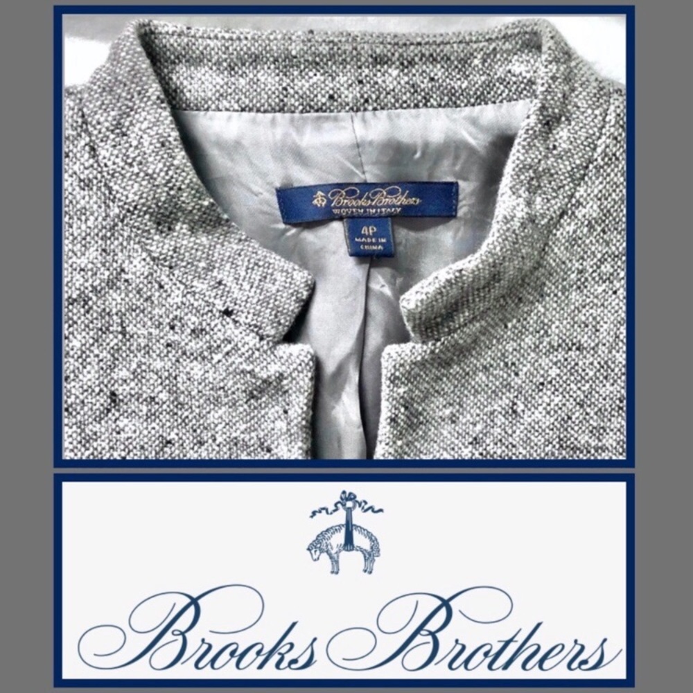 SOLD!!!! Brooks Brothers Gray Short Blazer Size 4P